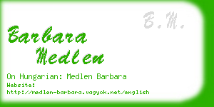 barbara medlen business card